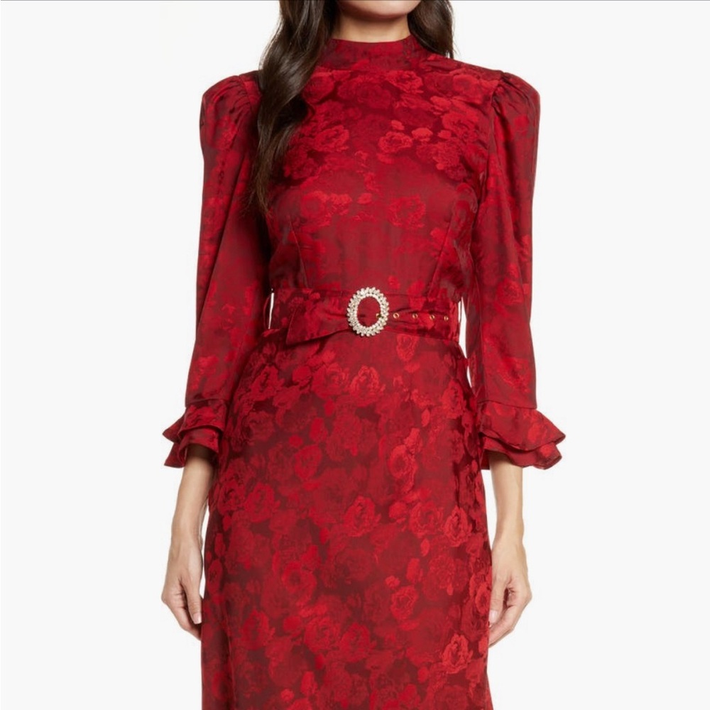 BRAND NEW RAHI Flora Belted Midi Dress